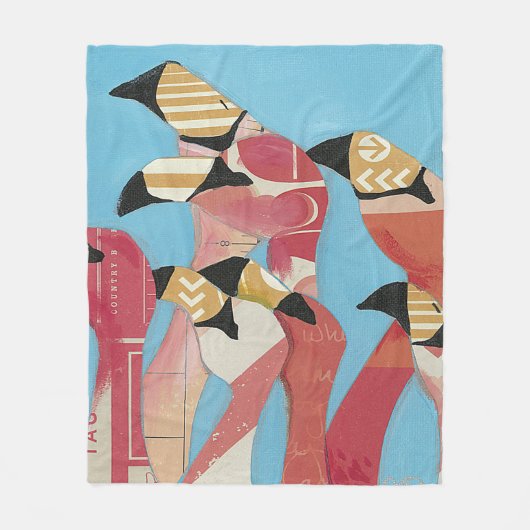 Flamingos Fleecedecke (Vorderseite)