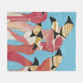 Flamingos Fleecedecke (Vorderseite (Horizontal))