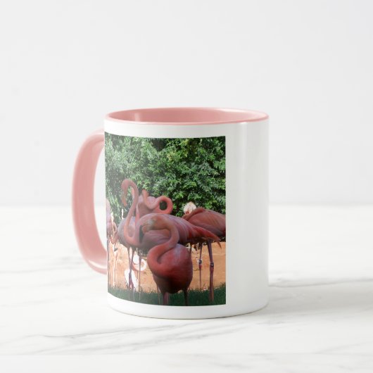 Flamingos-Flock Tasse (Vorderseite Links)