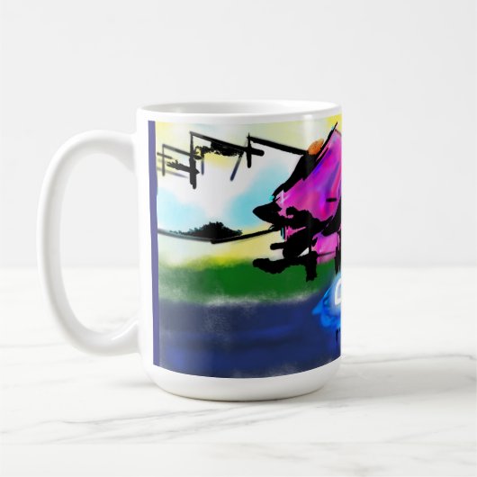 Flamingos Fly Dream Kaffeetasse (Links)