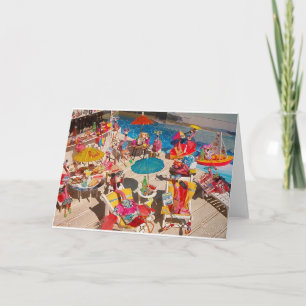 'Flamingos!' for Greeting Card! Karte