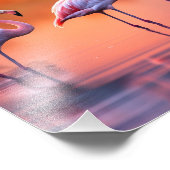 Flamingos Foto Print (Ecke)