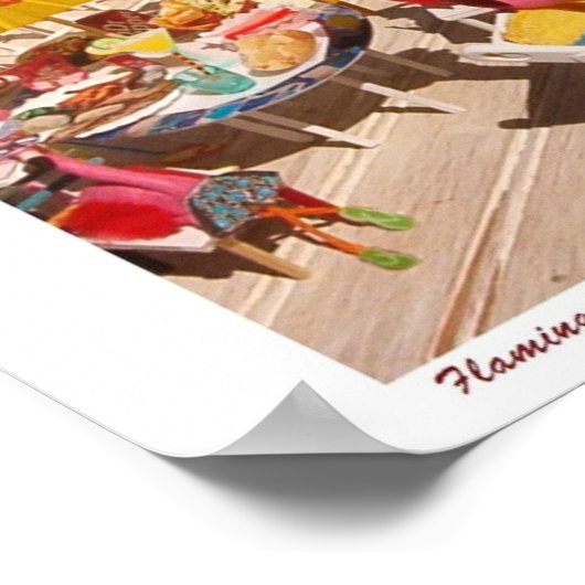 'Flamingos!' für Print/Poster (keine Grenze) Poster (Ecke)