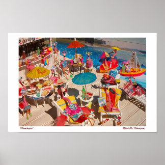 'Flamingos!' für Print/Poster (keine Grenze) Poster