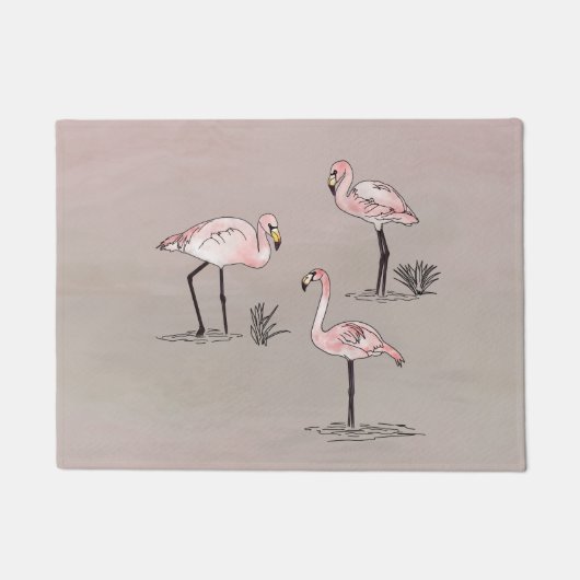 Flamingos Fußmatte (Vorderseite)