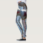 Flamingos Fütternd Zeit Akryllische Malerei Leggings (Links)