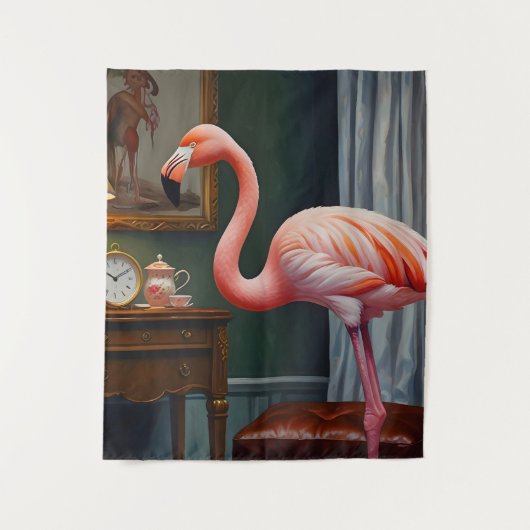Flamingos gemütliche Ecke Wandteppich (Vorderseite)