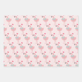 Flamingos, Geschenke & Punkt - Niedliche Weihnacht Geschenkpapier Set (Vorderseite)