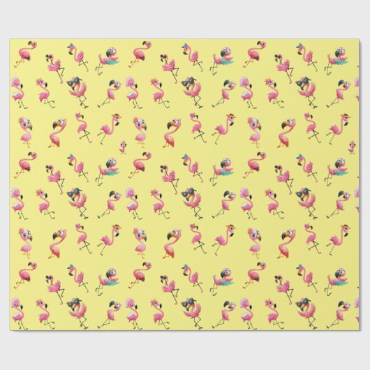 Flamingos Geschenkpapier (Flach)