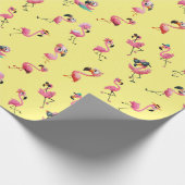 Flamingos Geschenkpapier (Ecke)