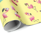 Flamingos Geschenkpapier (Rolleneckpunkt)