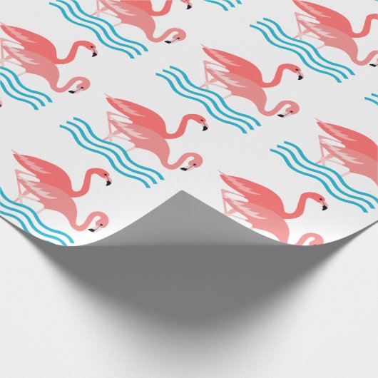 Flamingos Geschenkpapier (Ecke)