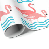 Flamingos Geschenkpapier (Rolleneckpunkt)
