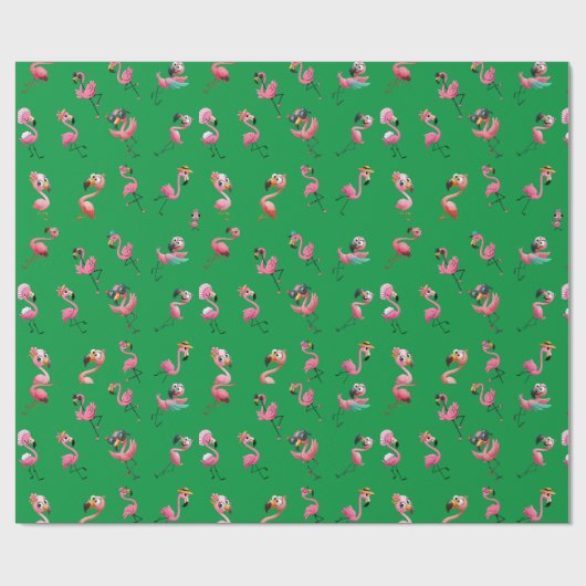 Flamingos Geschenkpapier (Flach)