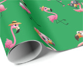 Flamingos Geschenkpapier (Rolleneckpunkt)