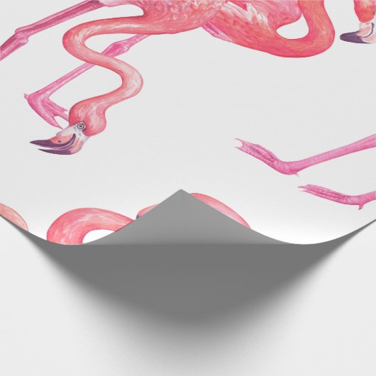 Flamingos Geschenkpapier (Ecke)