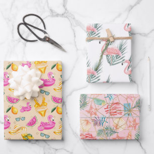 Flamingos Geschenkpapier Set