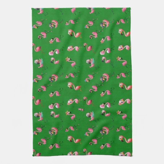 Flamingos Geschirrtuch (Vertikal)