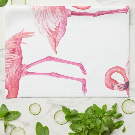 Flamingos Geschirrtuch (Gefaltet)