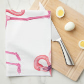 Flamingos Geschirrtuch (Viertel Falte)