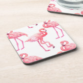 Flamingos Getränke Coaster Getränkeuntersetzer (Linke Seite)