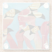 Flamingos Glasuntersetzer (Rückseite)