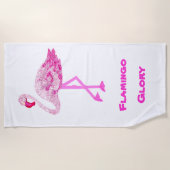 Flamingos Glory Beach Handtuch (Vorderseite)