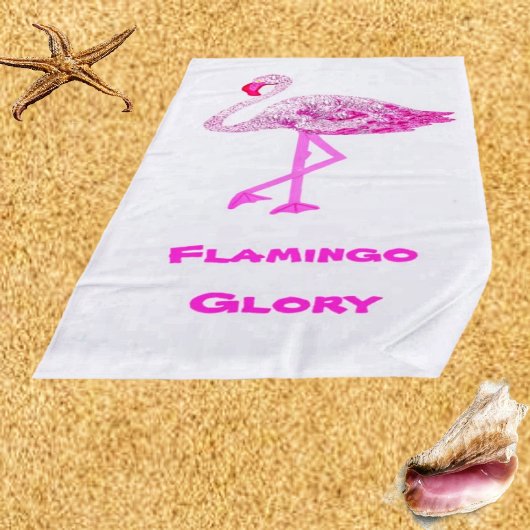 Flamingos Glory Beach Handtuch