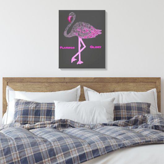 Flamingos Glory Leinwanddruck (Insitu (Schlafzimmer))