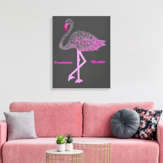 Flamingos Glory Leinwanddruck (Insitu (Wohnzimmer))