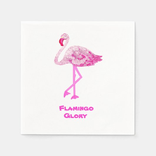 Flamingos Glory Serviette (Vorderseite)