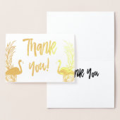 Flamingos Gold Foil Vielen Dank Folienkarte (Anzeige)