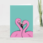 Flamingos Greeting Card Karte (Vorderseite)