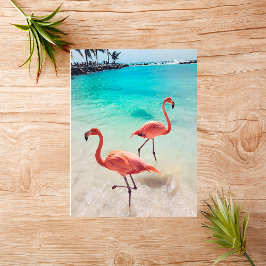 Flamingos Greeting Card Karte