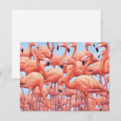 Flamingos, Grußkarte (Vorne/Hinten)