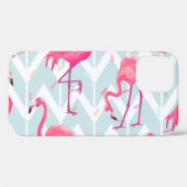 Flamingos Hellgrau: Vintage Tropical. Case-Mate iPhone Hülle (Rückseite (Horizontal))