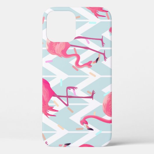 Flamingos Hellgrau: Vintage Tropical. Case-Mate iPhone Hülle (Rückseite)