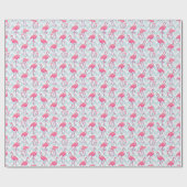 Flamingos Hellgrau: Vintage Tropical. Geschenkpapier (Flach)