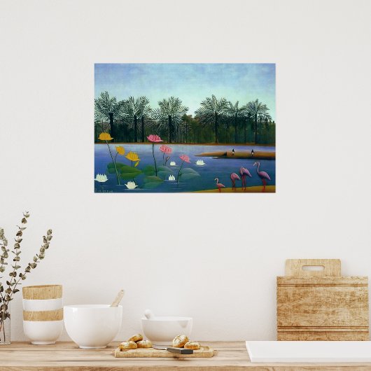 Flamingos - Henri Rousseau Poster (Küche)