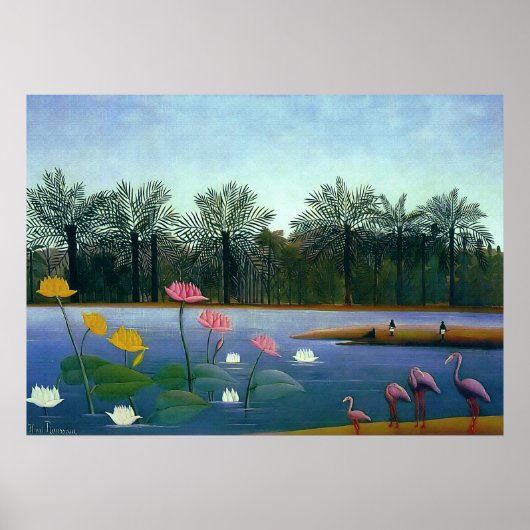 Flamingos - Henri Rousseau Poster (Vorne)
