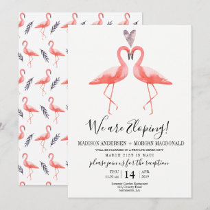 Flamingos Hochzeitsempfang Einladung