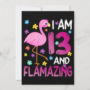 Flamingos  Ich bin 13. Phantastischer 13. Geburtst Dankeskarte