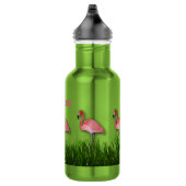 Flamingos im Gras Edelstahlflasche (Rechts)