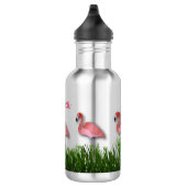 Flamingos im Gras Edelstahlflasche (Rechts)