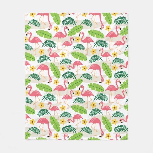 Flamingos im Paradies Fleece Blanket (Vorderseite)