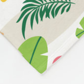 Flamingos im Paradies Fleece Blanket (Ecke)