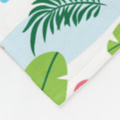 Flamingos im Paradies Fleece Blanket (Ecke)