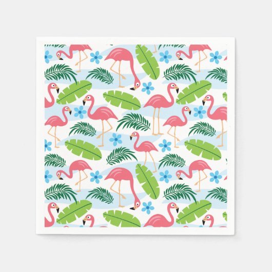Flamingos im Paradies Napkins Serviette (Vorderseite)