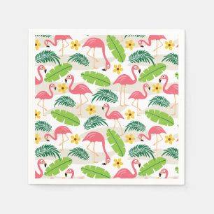 Flamingos im Paradies Napkins Serviette
