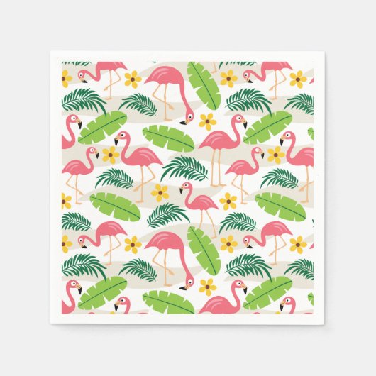 Flamingos im Paradies Napkins Serviette (Vorderseite)
